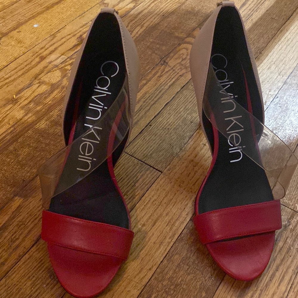 Calvin Klein red sandals